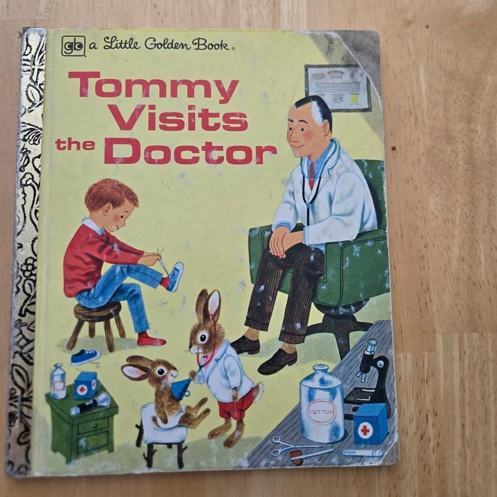 Vintage 1970s Tommy Visits the DoctorLittle Golden Book Richard Scarry Hardcover